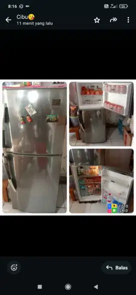 Dijual kulkas merk Sharp 2 pintu