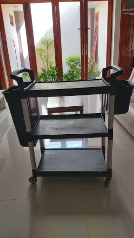 Trolley Krisbow 3 Rak Susun - Troli Saji - Pengumpul Piring Kotor l