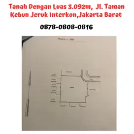 Tanah Dengan Luas 3.092m di Jl.Taman Kebun Jeruk Interkon,hanya 20jt/m