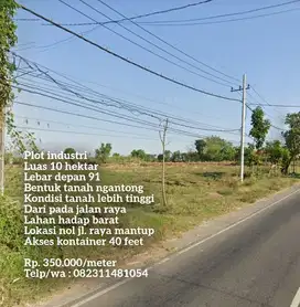 Lahan industri lamongan termurah 350 rb/meter