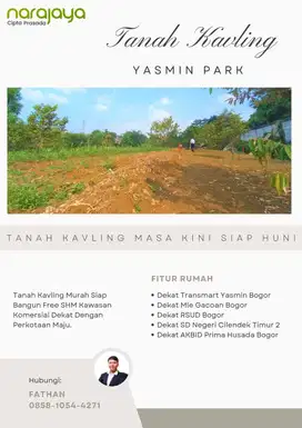 Tanah Kavling Murah Siap Bangun, Strategis Investasi di Yasmin Bogor