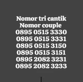 NOMOR CANTIK TRI COUPLE