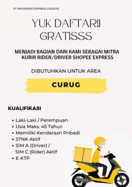 Loker kurir motor curug tangerang