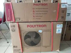 AC POLYTRON 1/2 PK JUAL BERIKUT PASANG STANDAR, GARANSI RESMI