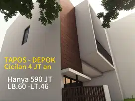 Jual Rumah New Ready Dekat Pintu Tol Cisalak Depok