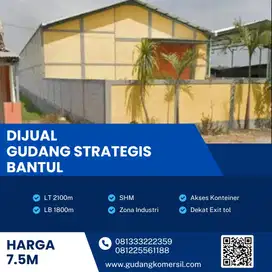 Dijual Gudang Strategis Industri 2100m2,Lokasi Bantul,Yogyakarta Bu!