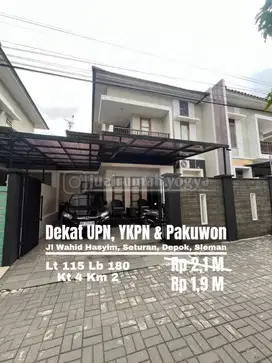 Rumah Seturan Full Furnished jl wahid hasyim dekat UPN Ykpn