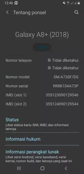 Jual Samsung A8 + 2018