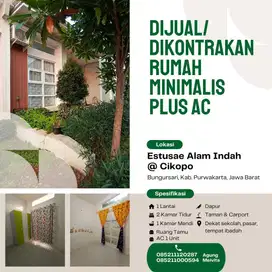 Dijual/Disewakan Rumah Plus AC di area Cikopo/Cikampek (per tahun)