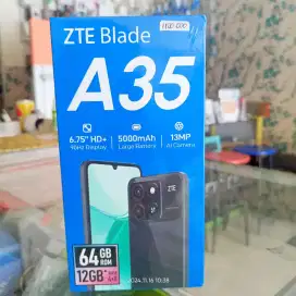 ZTE Blade A35 4+4/64gb baru garansi resmi bisa TT Kredit