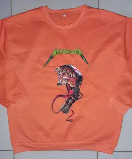 Crewneck/Sweater MetallicA - Warna Oren