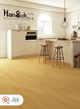 Hanguk HGL Vinyl Lantai Wood Murah-Vinyl Plank 2mm | Anti Rayap & Air