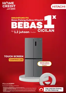 Kredit Kulkas Promo Bunga mulai 0% Bebas 1x angsuran