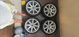 JUAL VELG SECOND RAXER R 17 BAN HANKOOK BARU