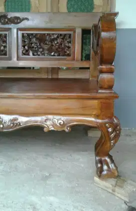 Reban motif kaki burung 15prsgi kayu jati