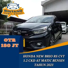 HONDA NEW BRIO RS CVT 1.2 CKD AT AUTOMATIC 1200 CC BENSIN TAHUN 2021