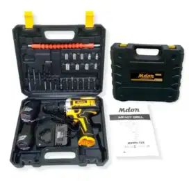 Cordless Drill Mesin Bor 2x Baterai 12 Volt JLD MDON KONDENKI HDT