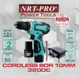 Elektrik Drill Single Baterai Bor Cordless 12Volt MDON H&L NRT SELLERY