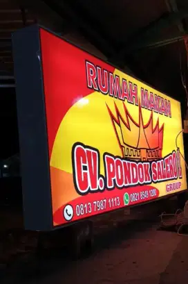 neonbox rumah makan padang warung makan warteg