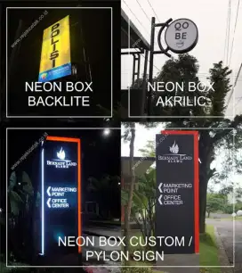 neonbox akrilik backlite  pylon sign jogja