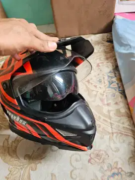 Helm full face MDS supermoto trail double visor