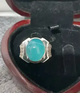 Cincin Perak Batu Bacan Doko Bening