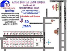 Kavling asli Surabaya lontar dekat PTC kredit 4thn tanpa bunga