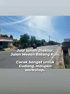 Jual tanah 2 hektar di Medan - Batang Kuis