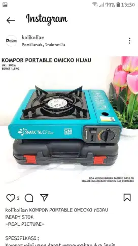 Kompor portable 2 in 1