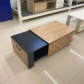 Meja tamu minimalis coffee table dorong buka tutup