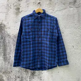 Flanel Uniqlo - Size S fit M - Baju Kemeja Flannel