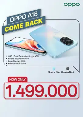 Promo OPPO a18 8*/128