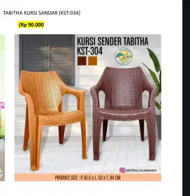 Kursi Plastik Senderan + Tangan Tabitha