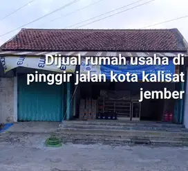 Dijual rumah usaha pinggir jalan