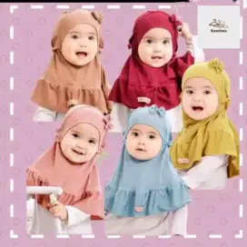 Hijab bayi pita almira 0-3 Tahun