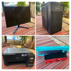 SALE PC lengkap plus Printer tinggal pakai