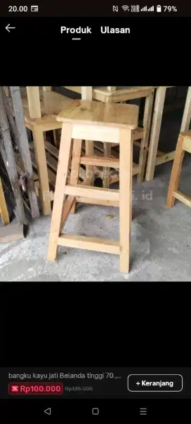 Bangku cafe jati Belanda