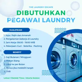 DIBUTUHKAN KARYAWAN LAUNDRY