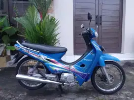 Supra X 2004 ORI biru mesin halus pajak hidup stater hidup lengkap