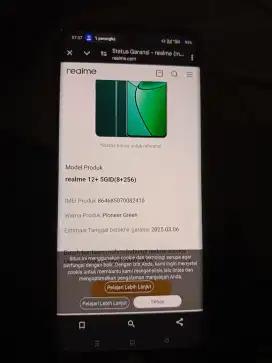 Realme 12plus masih garansi komplit