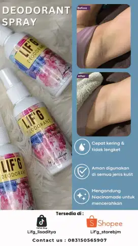 Deodoran Spray Aroma Wangi Premium