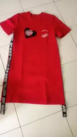 DRESS KATUN KAOS SUPER TEBEL UK L