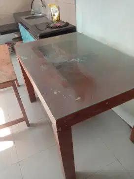 Meja makan kayu jati