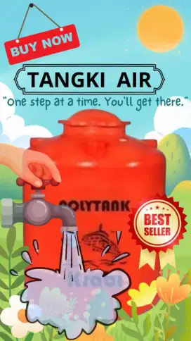 Tangki Air Polytank  kapasitas  : 3.000 liter