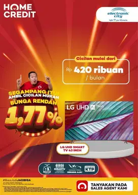 Segampang itu cicilan smart tv LG 42inc bunga 1,77%