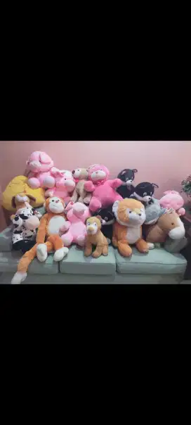 30 pcs Boneka beruang Jumbo dan boneka macam2 binatang ex Timezone