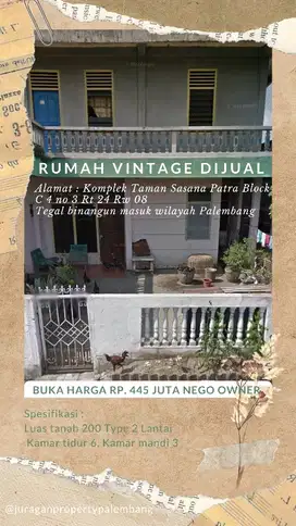 jual rumah vintage di tegal binangun