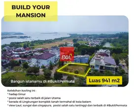 dijual kavling hook 941m2 rumah mewah terbaik di kota batam