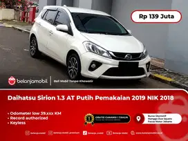 [ LOW KM ] Daihatsu Sirion 1.3 AT Putih Pemakaian 2019 NIK 2018