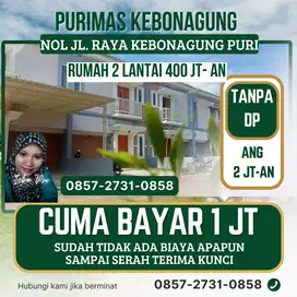 Rumah 2 lantai di puri mojokerto, siap huni, dp 1jt, ang 3 jt an